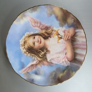 HP🥰Sandra Kuck Angel of Peace 1995 & Plate Hanger